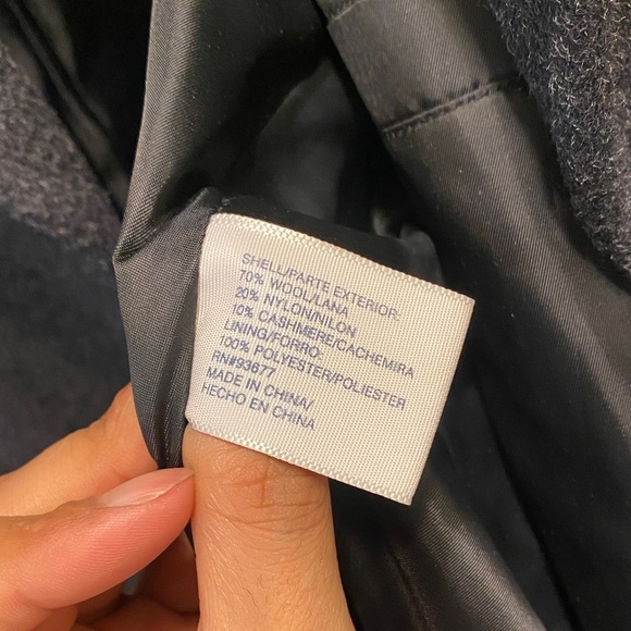 St. John's Bay Charcoal Double-Breasted Pea Coat - Picture 9 of 12